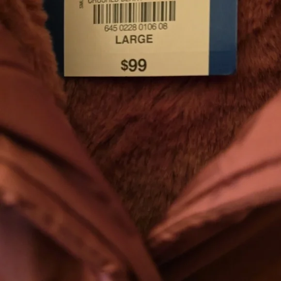 ARIZONA JEAN CO WOMEN'S JUNIORS WINTER BERRY HOODED COAT SIZE LARGE - Picture 6 of 15